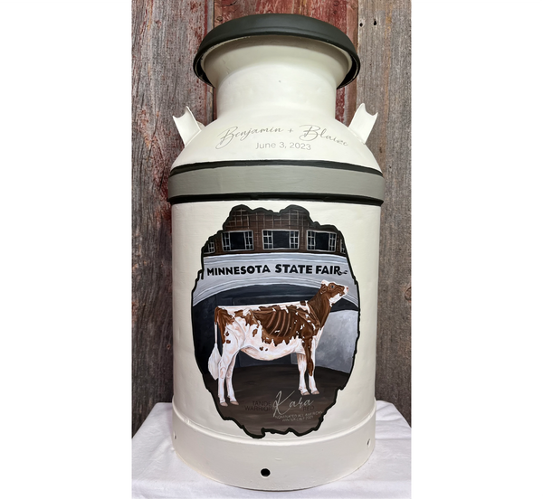 Milk Can - Hand Painted