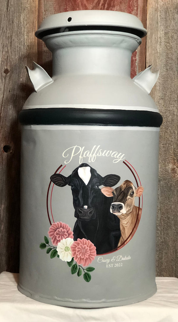 Milk Can - Hand Painted