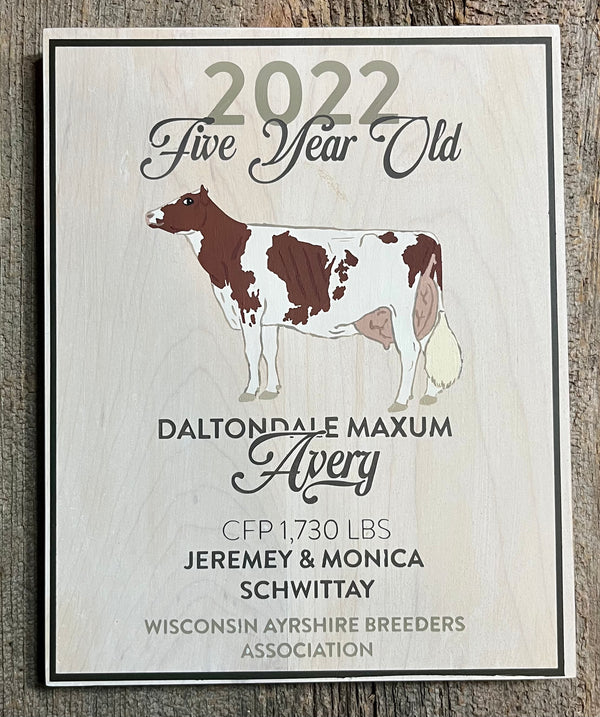 Custom Design Plaque Award - Hand Painted