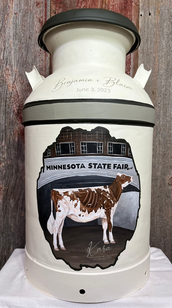 Milk Can - Hand Painted