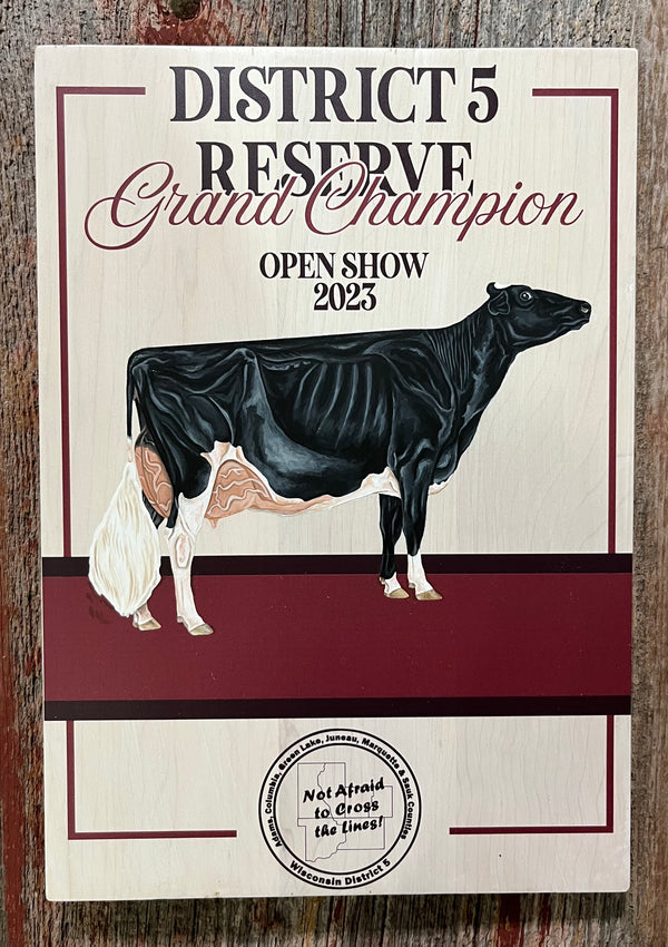 Custom Cow Plaque - Hand Painted