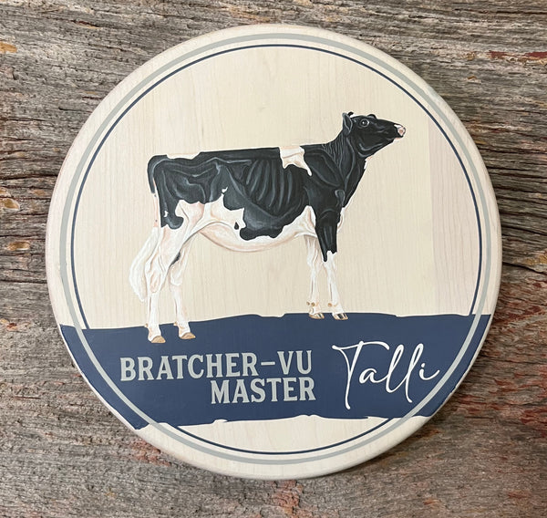 Custom Cow Round - Hand Painted