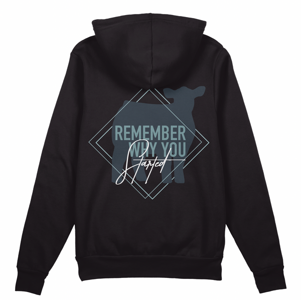 "Remember Why You Started" Beef Hoodie