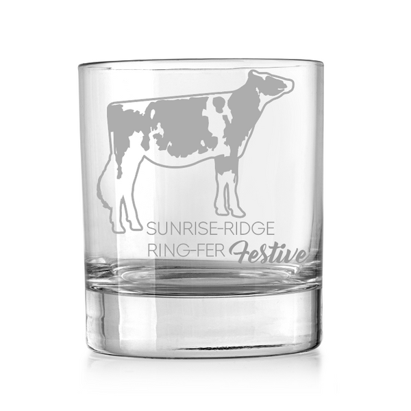 Custom Cow Etched Glasses