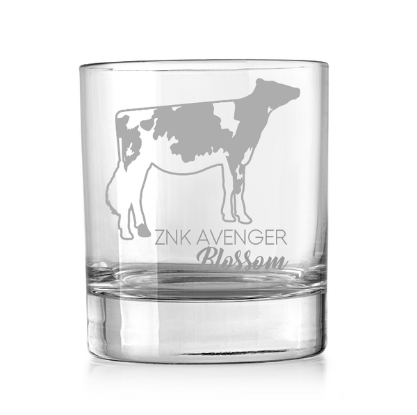 Custom Cow Etched Glasses