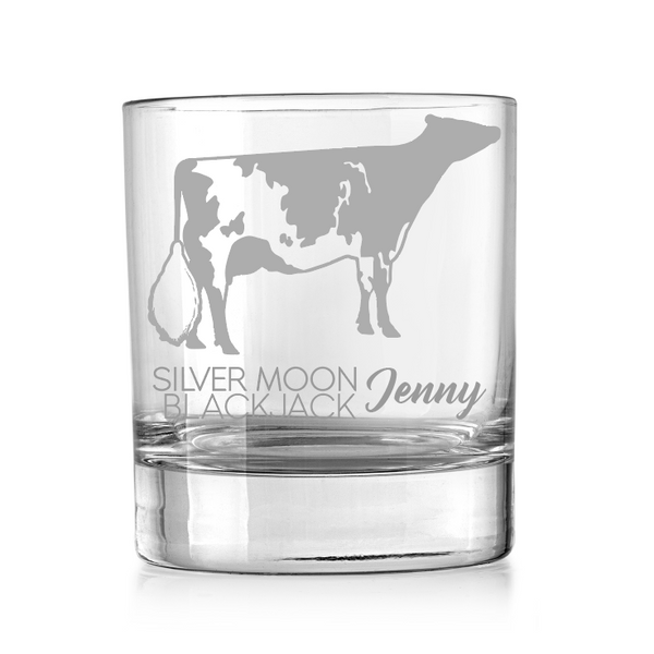 Custom Cow Etched Glasses