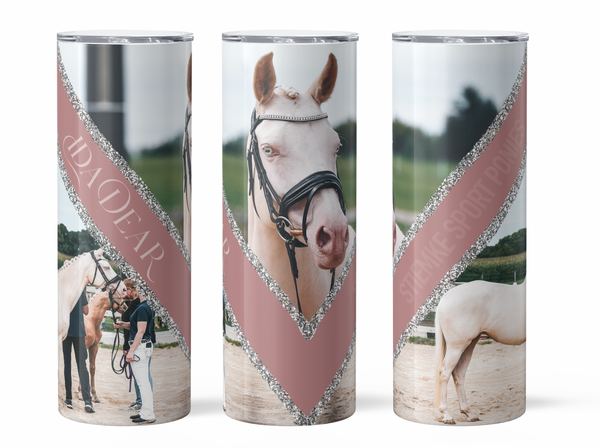 Glitter V-Design Tumbler