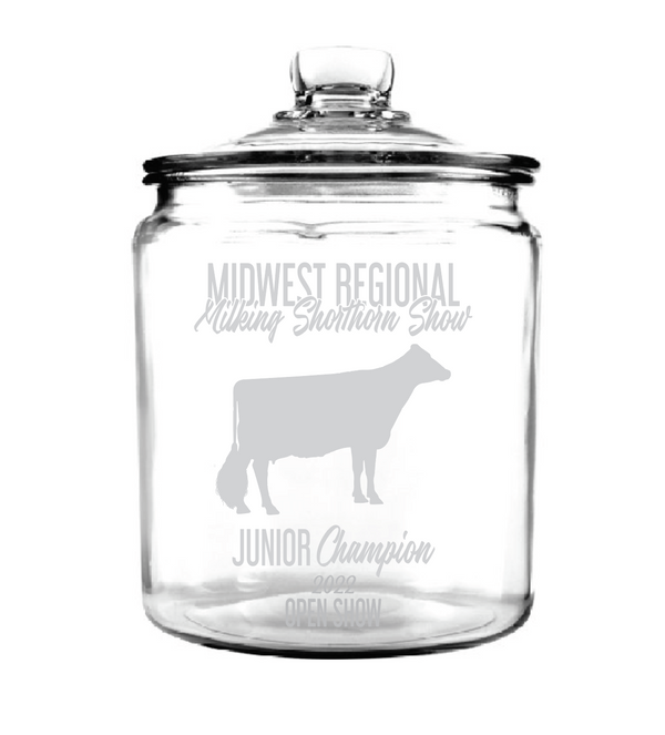 Glass Kitchen Jar - Etched