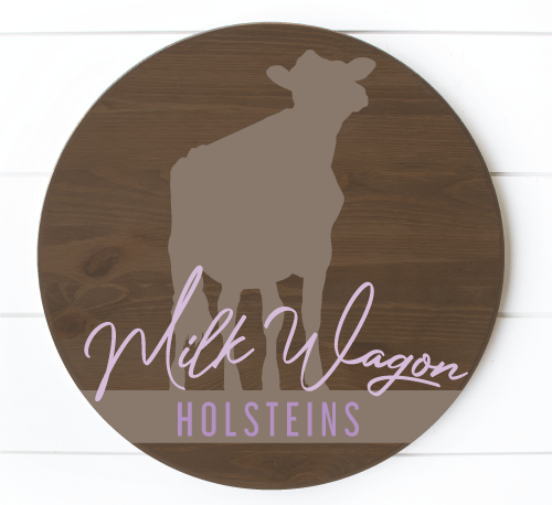 Dairy Style Round Farm Sign - Print