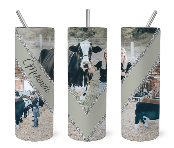 Glitter V-Design Tumbler