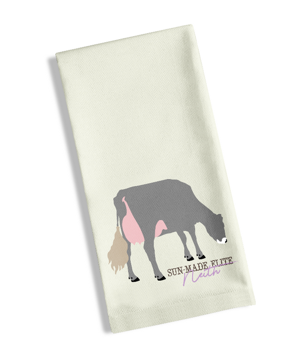 Custom Cow Tea Towel