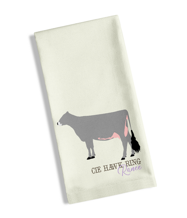 Custom Cow Tea Towel