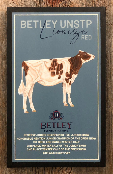 Custom Cow Plaque - Hand Painted