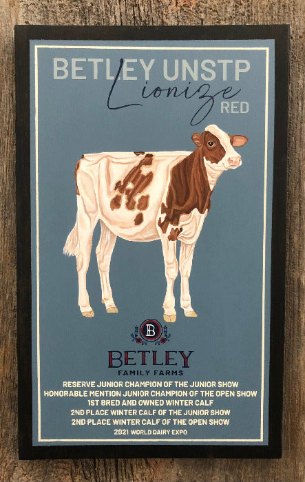 Custom Cow Plaque - Hand Painted